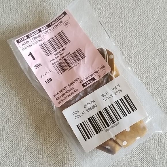 Madewell Silk Skinny Bandana in Egyptian Gold - Picture 5 of 5